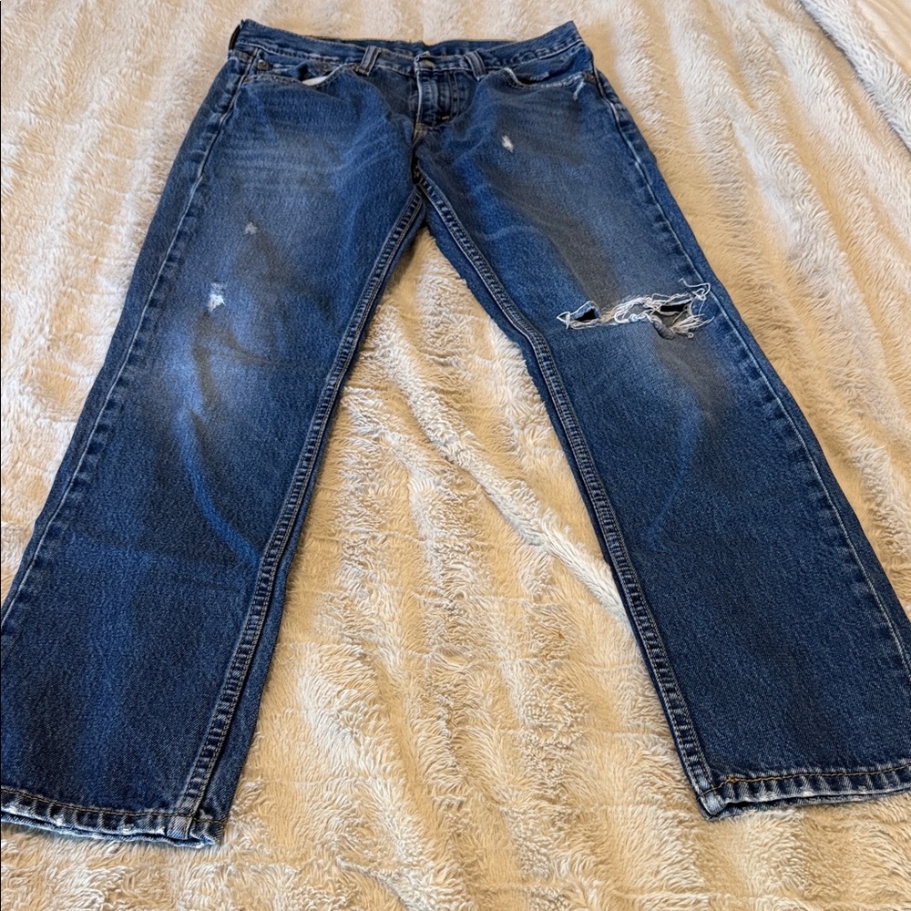 Levi's Men's Relaxed Fit Ripped Denim Jeans